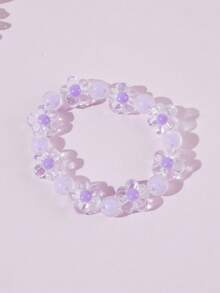 1pc/Set Colorful Flower Beaded Bracelet Set, Accessory For Outfit, Jewelry, Party, Birthday Gift - Multicolor - View 9
