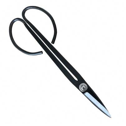 1把传统高碳钢修枝剪，长柄黑色剪刀，适用于盆景、插花和植物修剪，无需电力的园艺工具，修枝剪