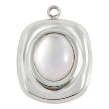 1 buah/4 buah Kalung/Anting Liontin/Anting-anting Kerang Persegi Panjang & Oval Geometris Emas/Perak Bertatahkan Baja Tahan Karat 304 Antik, Aksesoris Perhiasan DIY - S3226 - View 13