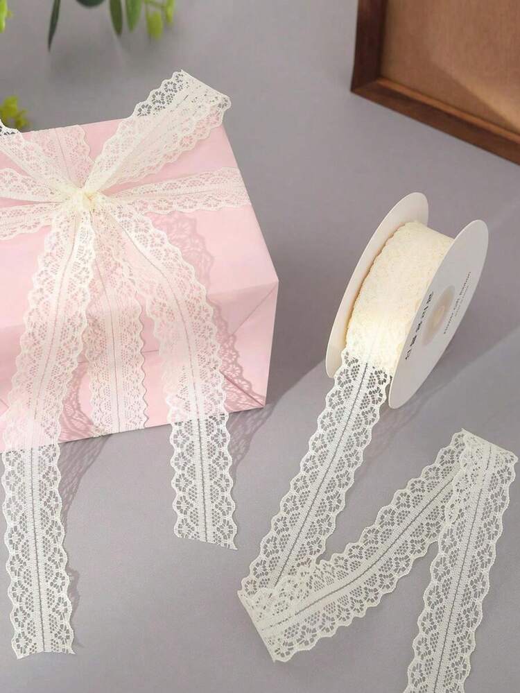 1 cuộn ruy băng ren dài 23 mét, thích hợp để gói bó hoa, trang trí bánh, làm đồ thủ công DIY, trang trí váy cưới, trang trí tiệc sinh nhật. - nhiều màu - Xem 1