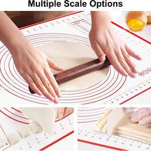Extra Thick Silicone Baking Mat Non-Stick Pastry Board, Large Non-Slip Dough Rolling Mat With Measurement Markings, Heat-Resistant Reusable Kneading Pad For Bread Pizza Cookies Pastry,  Waterproof Easy Clean Kitchen Baking Tool - View 6