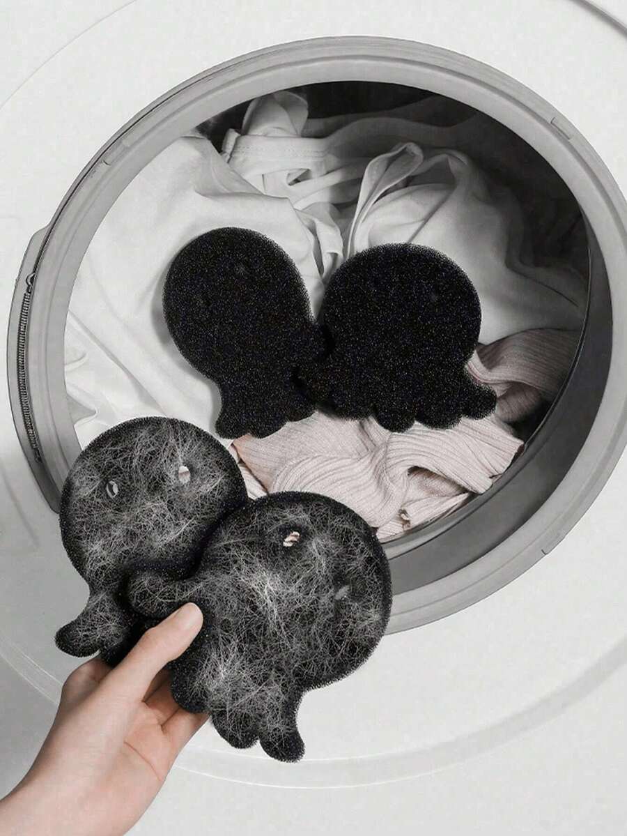12个装可重复使用洗衣机宠物毛发收集器，章鱼形宠物毛发去除器，可重复使用烘干机绒毛收集器，洗衣机宠物毛发收集器，洗衣房宠物毛发去除器