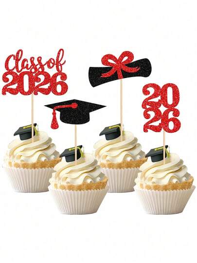2026 Graduation Celebration Decorations, Shiny 2026 Graduation Cap Cake Topper, 2026 Graduation Party Mini Cake Decorations, Graduation Certificate, 2026 Graduation Cap Set, Party Decorations. Graduation Theme Party, 2026 Graduation Theme Cupcake Party