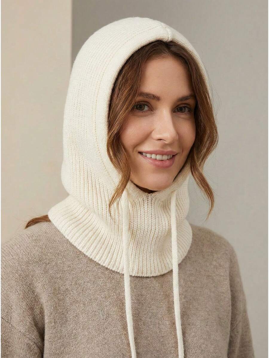 1 chiếc mũ trùm đầu Balaclava mới, mũ len giữ ấm cổ chống gió mùa đông cho nữ, giữ ấm tai, quà tặng Giáng sinh và Lễ Tạ ơn. - Nhiều màu - Xem 1