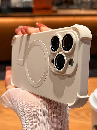 Silicone Four-Corner Shock-Absorbing Soft Phone Case, Compatible With IPhone 17 Pro Max, 17 Pro, 17 Air, 17, 16, 15, 13, 12, 14 Pro Max Plus, Supports Wireless Charging, With Lens Protection Cover