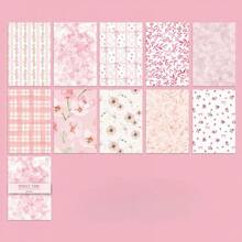 50pcs Vintage Geometric Floral Pattern Scrapbooking Paper, Creative Diary Decorative Paper, Suitable For Art Craft Scrapbooking, DIY Diary Decoration And Background Scrapbooking Paper - A - View 6