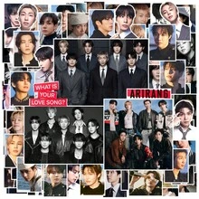 Hasbro 100張 BT/S ARIRANG 防水乙烯基貼紙 K-Pop 回歸貼花，適用於筆電、手機殼、水壺、行李箱、剪貼簿，ARMY 禮物，回歸、SWIM、專輯、等待是值得的 - 彩色 - 查看 2