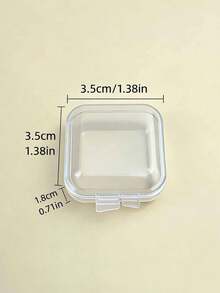 1 pieza Caja de almacenamiento de plástico transparente de uso múltiple, caja de joyas portátil y desmontable de 3 capas, caja de almacenamiento de manualidades, adecuada para aretes, anillos, collares, joyas, cosméticos, accesorios para el cabello, decoraciones para uñas, organizador de escritorio, regalo para mujeres, decoración de habitación - Multicolor - Ver 12