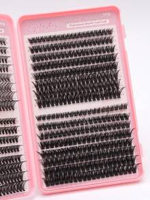 640/624/608/590/384/320pcs D-Curl Mixed 30D 40D 50D 60D 8-16mm Soft & Lightweight Reusable Eyelash Extension Kit, Suitable For Beginners - D - View 4