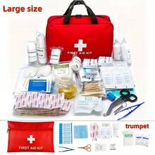 Portable First-Aid Kit, Containing Safety Pins And Tools, Suitable For Home, Car, Camping And Hiking. - View 1