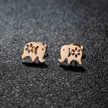 1Pair Stainless Steel Animal Enthic Elephant Stud Earrings For Women Cartoon Gifts - GED278 - View 13