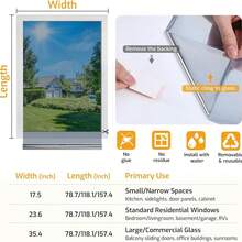 1 Roll One-Way Privacy Window Film, Blackout, Heat Insulation, Mirror Finish, Anti-Glare, UV Blocking, Transparent View From Outside But Not Visible From Inside, For Home & Office Use - Silver - View 6