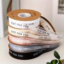 50 yardas de cinta de organza de nieve, papel de envolver ramos florales, cinta de satén de 2,5 cm de ancho, embalaje de pasteles, suministros para arreglos florales - Multicolor - Ver 2
