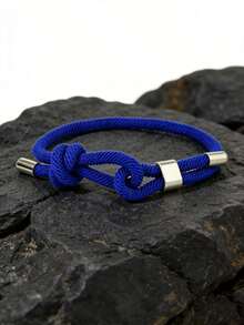 1pc Men's Nylon Rope Bracelet, Retro Minimalist Style, Adjustable Knot, Suitable For Daily Wear, Gift For Boyfriend - Infinite Knot Bracelet - View 17
