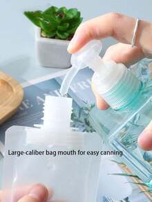 5/15 chiếc, 1.01/1.69/3.38 oz. Túi đựng mỹ phẩm dạng lỏng di động, túi đựng dầu gội mỹ phẩm có vòi, túi bóp có vòi đứng tái sử dụng, túi bóp rỗng có thể đổ đầy, chai du lịch. - Nhiều màu - Xem 8