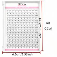 ARISON 16排 3D/6D/10D C/D卷度 MIX8-15mm 预制扇形假睫毛 高品质PBT标签 猫眼妆睫毛嫁接用品 - 查看 9
