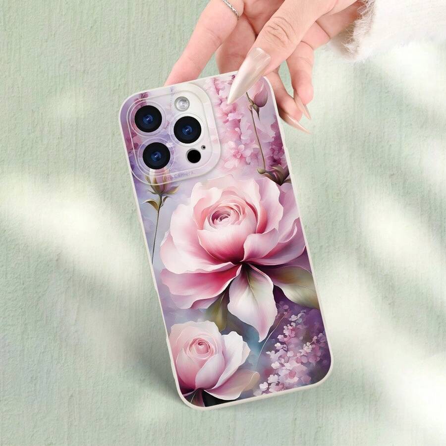 Funda para Teléfono - Una funda para teléfono con diseño floral de rosas rosadas, compatible con iPhone 17, 16, 15, 14, 13, 12, 11, XS, XR, X, 7, 8 Plus, Pro Max y Mini.Un Regalo Ideal para tu Novia, Novio, Amigos y Familiares en las Fiestas - color - Ver 1