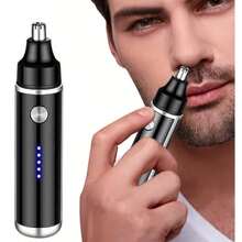 SOKANY Electric Nose Hair Trimmer, Men's Ear & Nose Hair Trimmer, USB Rechargeable With Long Battery Life. Smart Indicator Light, Compact & Portable, Detachable Blade For Easy Cleaning. Painless Trimming For Eyebrows, Facial Hair And Nose Hair, Perfect Gift For Valentine's Day/Father's Day. - Black - View 12