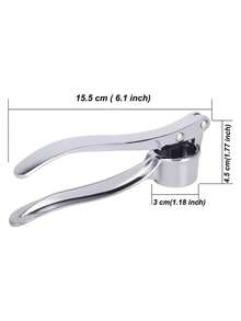 1pc Heavy Duty Garlic Press, Manual Garlic Mincer, Stainless Steel Garlic Crusher Squeezer Chopper Kitchen Tool - Multicolor - View 11