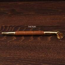 Pure Brass Vintage Tobacco Pipe, Portable Metal Smoke Rod Dual-Purpose Filter Nozzle Retro Dry Tobacco Stem - Ống hút thuốc bằng gỗ hồng mộc (đóng gói riêng lẻ) - Xem 16