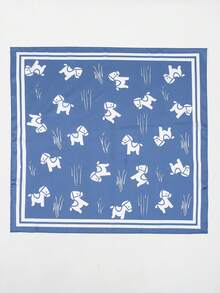 70厘米佩斯利花纹、花生印花和动物元素图案的方巾，多功能头巾/发带 - 彩色 - 查看 10