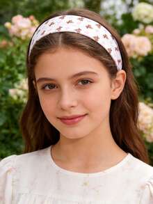 3pcs Girls' Fresh & Sweet Versatile Fabric Headbands, Suitable For Daily Use - Baby Pink - View 5