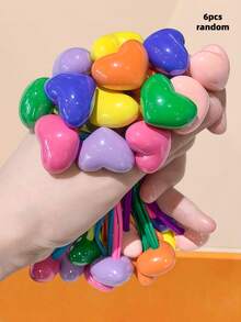 Bộ 12/6 chiếc dây buộc tóc hình trái tim Kawaii nhiều màu, cam rực rỡ, tím mộng mơ, xanh tươi, v.v. Nhiều kiểu dáng sao, bóng, trái tim, tinh nghịch và dễ thương. Độ đàn hồi tuyệt vời, không gây hư tổn tóc. Màu ngẫu nhiên, dù cho tóc buộc hai bên, tóc đuôi ngựa hay tóc tết, dễ dàng tạo kiểu tóc sinh động và bắt mắt, tinh nghịch và dễ thương. - Nhiều màu - Xem 31