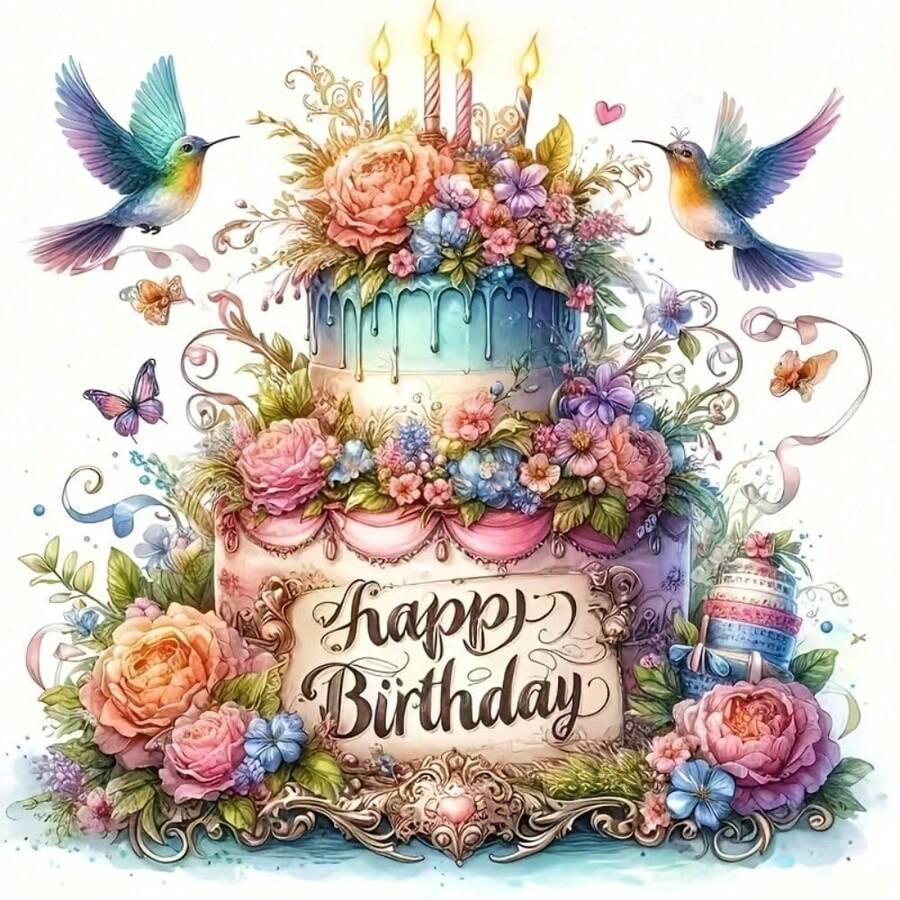 1/2/3 pièces Beaux autocollants de transfert thermique à motif de gâteau d'anniversaire, convenant pour les t-shirts, jeans, sweats à capuche, sacs, oreillers (couleurs mélangées), artisanat de fête, autocollants décoratifs durables, embellissement de vêtements, décoration de fête