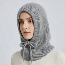 1 chiếc mũ trùm đầu Balaclava mới, mũ len giữ ấm cổ chống gió mùa đông cho nữ, giữ ấm tai, quà tặng Giáng sinh và Lễ Tạ ơn. - Nhiều màu - Xem 3