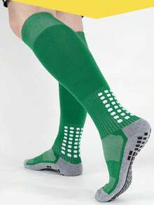 1 Pair Teenage Anti-Slip Coated Football Socks, Children's Long Tube Sports Socks, Suitable For 12-18 Years Old Boys & Girls Daily Outdoor Sports - Multicolor - View 4