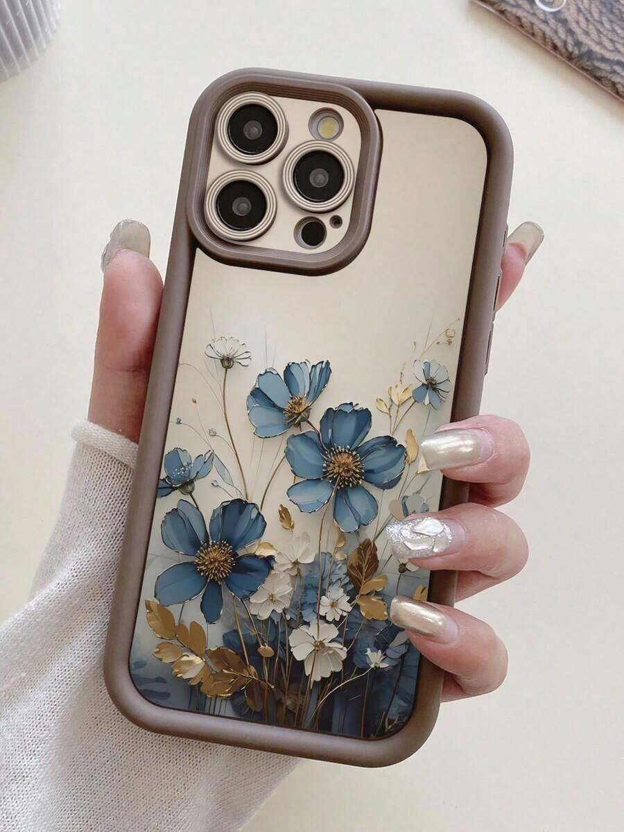1 pieza de funda para teléfono resistente al agua, a los golpes y a los arañazos con diseño de flores en acuarela, compatible con iPhone 11 Pro Max/12 Pro Max/13 Pro Max/14 Pro Max/15 Pro Max/16 Plus/16 Pro Max/16E, Galaxy A55/A15/S24 Ultra, S25 Ultra, Redmi, OPPO/Realme, VIVO, Infinix, Honor, One Plus, teléfonos móviles, bolsos, accesorios para móviles, fundas para teléfonos, decoración de interiores, accesorios, fundas transparentes para teléfonos, verano, correas para teléfonos, fundas para teléfonos de hombre, fundas negras para teléfonos, fundas rosas para teléfonos, funda para móvil para hombre, funda para móvil para mujer, protección para teléfonos móviles, accesorios de playa, regalos de fresa, fundas protectoras para teléfonos. - Estilo (1 pieza) - Ver 1