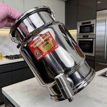 Dragon Head Design Sealed Storage Barrel, Suitable For Storing Rice, Grains, Beans, Peanuts, Oil, Tea, Pet Food. Large Capacity Stainless Steel Grain Container With Double Locking Lid, Moisture-Proof, Multi-Purpose - View 7