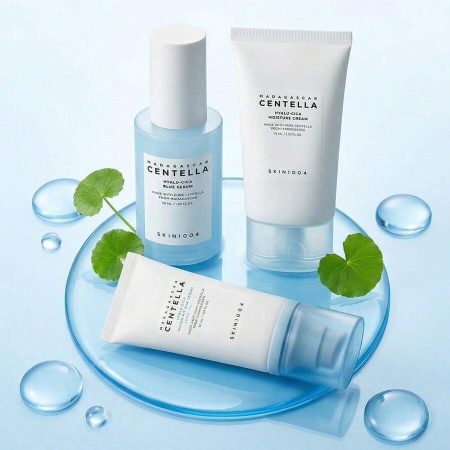 SKIN1004 Complete Centella Madagascar Kit – Hydrating Serum, Nourishing Cream & SPF50+ UV Protection – Soothing, Repairing For Sensitive Skin - Hyaluronic Acid - View 1
