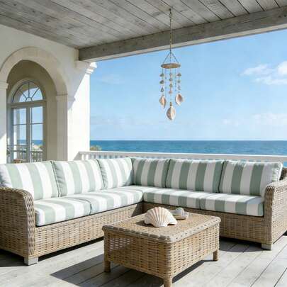 1pc Striped Print Milk Silk Sofa Seat Cushion Cover, High Elasticity Dust-Proof Washable Sofa Slipcover For All Seasons, Suitable For Patio, Garden, Pool Side And Various Occasions, Sold Individually
