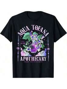 Oversized Tshirts Faminist Aqua Tofana Apothecary Vintage Funny Women's Rights T-Shirt 100% Cotton Womens Oversized Printed Graphic T-Shirts Casual Round Neck Short Sleeve Tee 1pcs Fashion Shirt - Funny T-shirt-002 - 查看 1