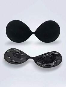 Adhesive Silicone Invisible Strapless Bra Cups Thickened 3cm Enhancing Breast Lift Tape For Small Bust,Plunge Dress Backless Bras - 杏-1 - 查看 6