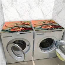 1pc Multi-Functional Washing Machine Pad - Scratch-Resistant, Moisture-Absorbing, Washing Machine And Refrigerator Protector Pad, Suitable For Laundry Room, Kitchen Countertop, Dishwasher-, Easy-Clean Surface, Fits Washing Machines, Modern Home Decor Design, Prevents Scratches And Spills - Retro Country-style Storage Rack - View 9