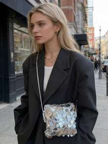 Túi đeo chéo lấp lánh đính sequin dành cho nữ, túi xách nhỏ lấp lánh dự tiệc với dây đeo mỏng có thể điều chỉnh, túi đeo chéo lấp lánh cho tiệc tùng, câu lạc bộ và hẹn hò. - Nhiều màu - Xem 14