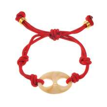 1 chiếc vòng tay bện hình mũi heo bằng nhựa kiểu Bohemian cổ điển, sáng tạo, thanh lịch và tối giản, phù hợp cho phụ nữ, chị em gái, các cặp đôi, các buổi khiêu vũ hoặc lễ tốt nghiệp. Món quà hoàn hảo cho đeo hàng ngày, hẹn hò, tiệc tùng, kỳ nghỉ, kỳ nghỉ hè ở bãi biển. Kích thước có thể điều chỉnh, phụ kiện màu đỏ. - Dây đeo tay - Xem 12
