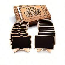 1/5/10pcs Mini Chalkboard Display Boards, Home Decor Signs, Mini Message Boards, Wooden Blackboards Suitable For Wedding, Baking Display, Hotel, Party, Dessert, Place Cards, Mother's Day, Graduation Ceremony And More Occasions - Multicolor - View 13