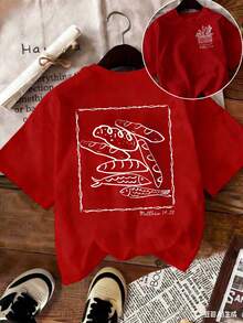 Christian Comfy Color Shirt - Bible Study, Catholic Gift - Inspiring Contemporary Faith Apparel-Women's T-Shirt, Comfortable Round Neck, Casual, Pure Cotton, Short Sleeves - 紅色 - 查看 1