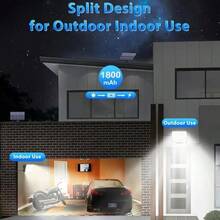 Detachable Solar Powered Motion Sensor Security Light, Rechargeable Outdoor Wall Lamp For Garage, Yard, Patio, Home Exterior Lighting - 1PC - 查看 10
