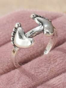 Nhẫn đeo ngón chân hình hoa sen cổ điển, thiết kế tối giản, phù hợp cho kỳ nghỉ hè hoặc hoạt động ngoài trời, một phụ kiện lý tưởng. - Bạc - Xem 8