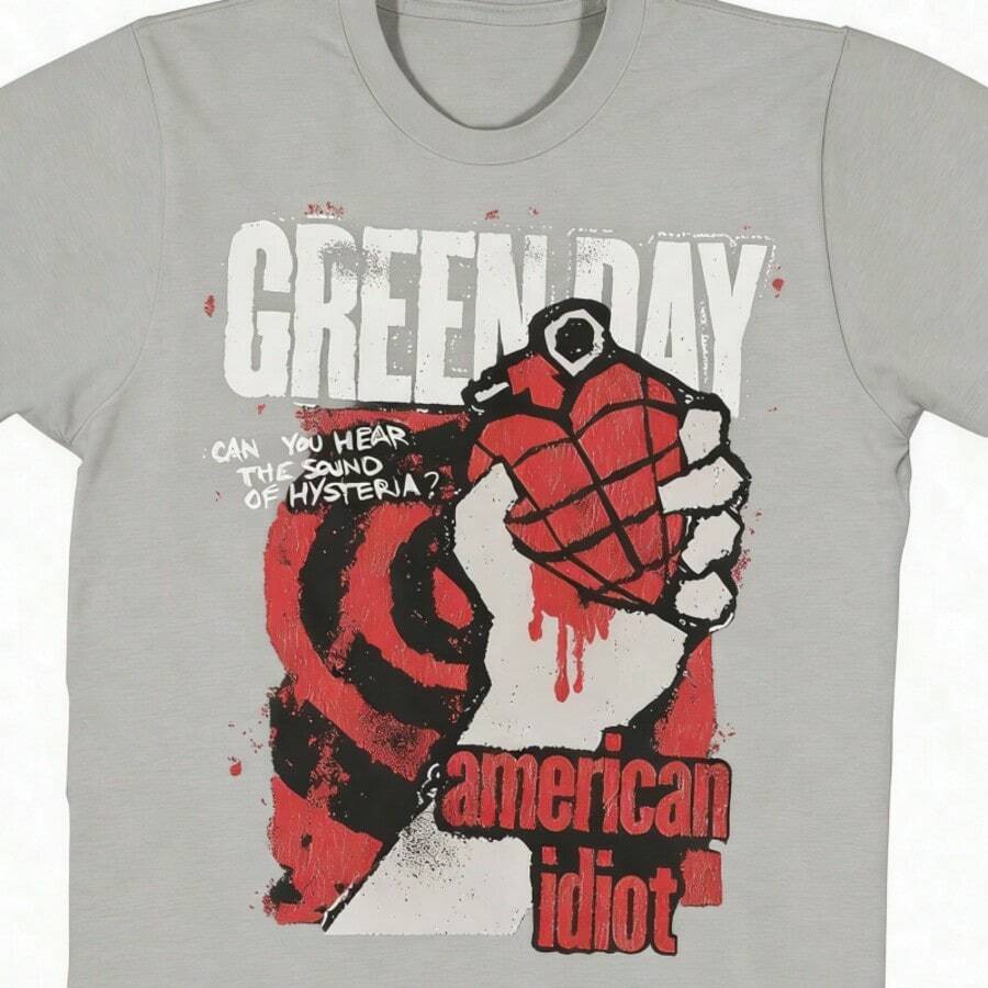 2026 Summer Tops2026 AF Green American Women Mens Black Short Sleeve T Shirt Punk Rock Vintage Style Graphic TeesLoose And Comfortablesummer Shirts - 灰色 - 查看 1