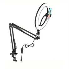 UEGOGO 10-Inch Soft Light Photography Lighting Kit, Adjustable Arm Stand, Selfie Ring Light For Live Streaming, Portrait, And Smartphone Shooting - 10 3-color - View 3