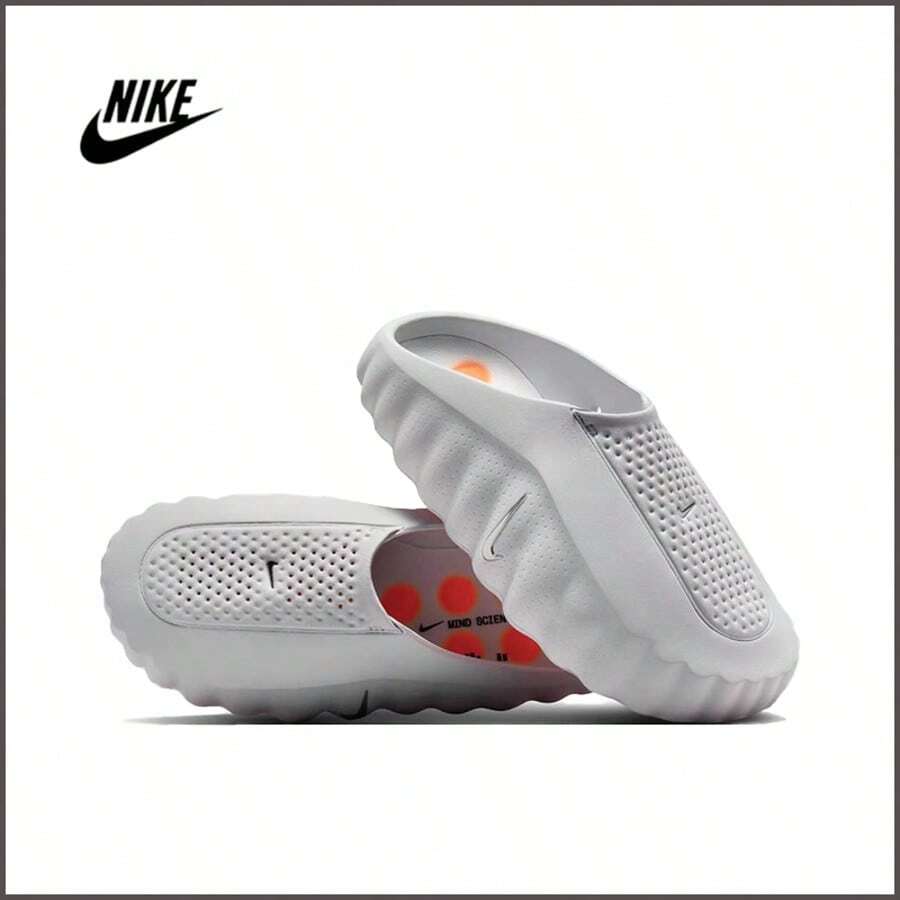 Nike Mind 001 Hyper Crimson Perforated Knit Slip-On Mule Slides With Foam Outsole | Unisex Recovery Sandals With 22 Sensory Nodes, Breathable Knit Upper, Lightweight Cushioning For Pre-Game Focus, Post-Sport Recovery, Daily Casual Beach Pool Shower Wear For Men & Women - 查看 1