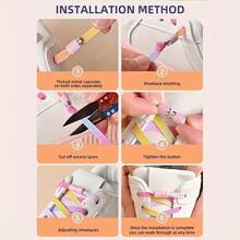 1 Pair Elastic No-Tie Shoelaces With Detachable Buckle, Colorful Fashion Shoelaces Suitable For Sports Shoes, Casual Shoes, Sneakers - View 4
