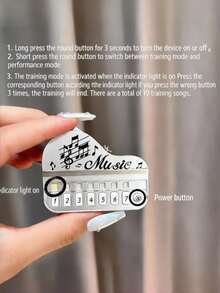 Mini Musical Piano Keychain Sound Light Effect For Music Lovers Kids Backpack Charm Holiday Gift - A - View 4