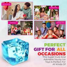 Cube Fidget Toy For All Ages: 3 Pack Sensory Squishy Fidget Toys, Square Stress Balls, Classroom Prizes, Anxiety Relief Stress Cube Gift For Kids Teens Adults. - maiyatang-3pcs - 查看 4