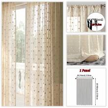 1pc Or 2pcs COSENNATUR Beige Romantic Minimalist Polka Dot Pom Pom Sheer Curtain, Kitchen Window Curtain, Rod Pocket Top, Easy To Hang, Lightweight & Soft, Polyester Fabric, Suitable For All Seasons, Washable, Ideal For Bedroom, Living Room, Office, Balcony Filtering Light Decoration - Beige - View 34